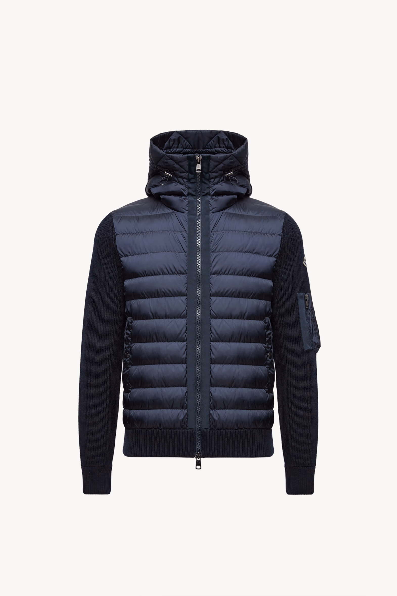 Cardigan zippé matelassé Hommes Bleu marine Moncler 2